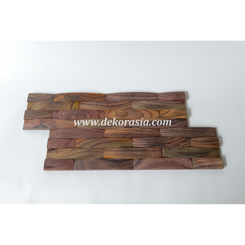 Wall Cladding Wave Sonokeling, Decoration Natural Wood Wall Cladding